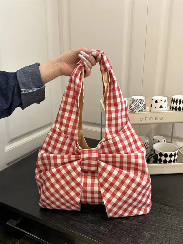 Ruched Bow Shoulder Bag - Red by Trendsi from FREYA’S CLOSET