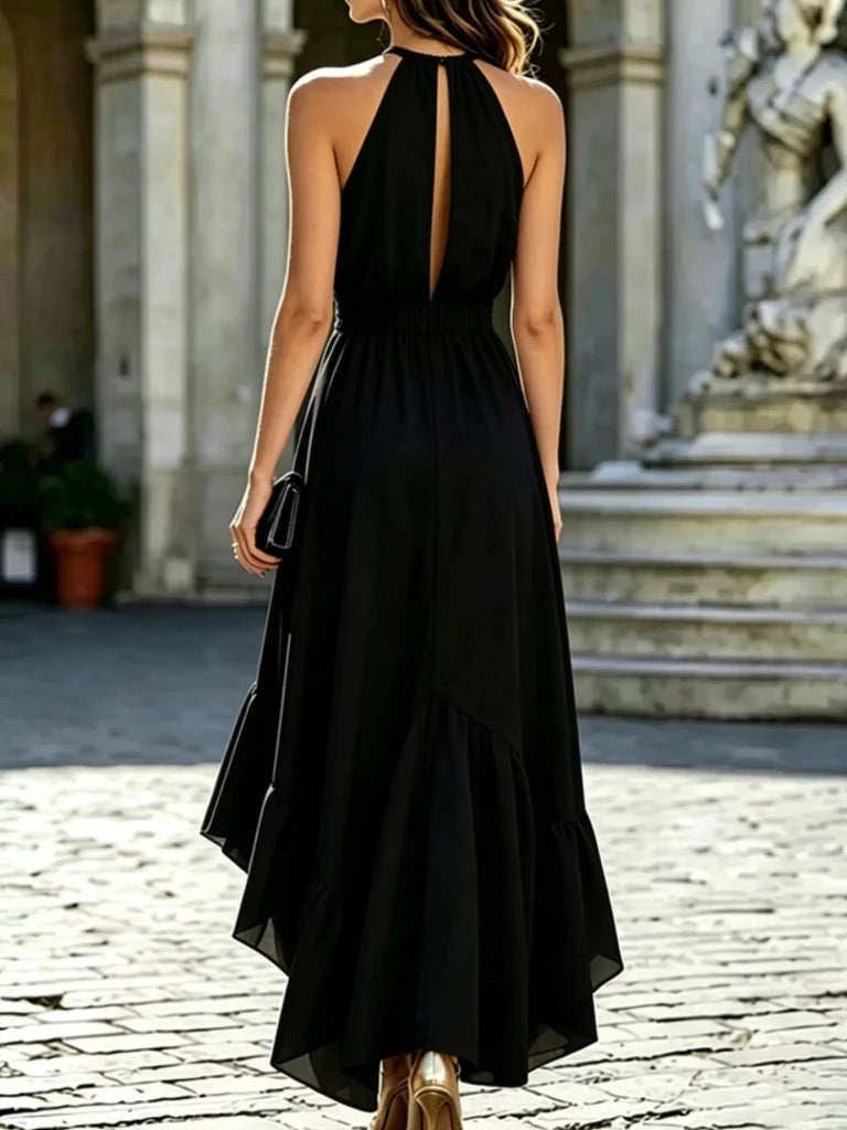 Ruffled high-low sleeveless maxi dress, alternate product image