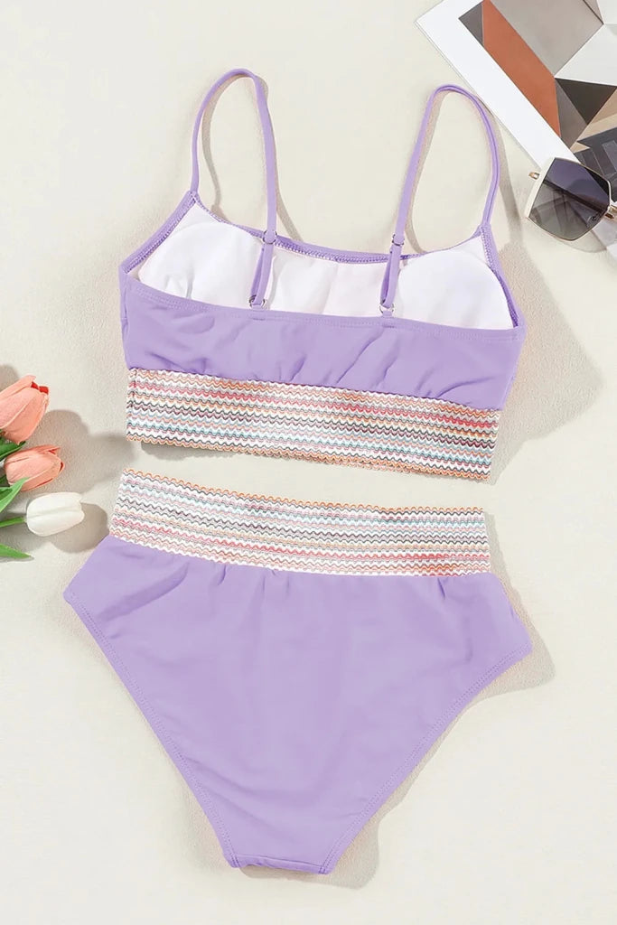 Scoop Neck Spaghetti Strap Bikini Set - Lavender by Trendsi from FREYA’S CLOSET