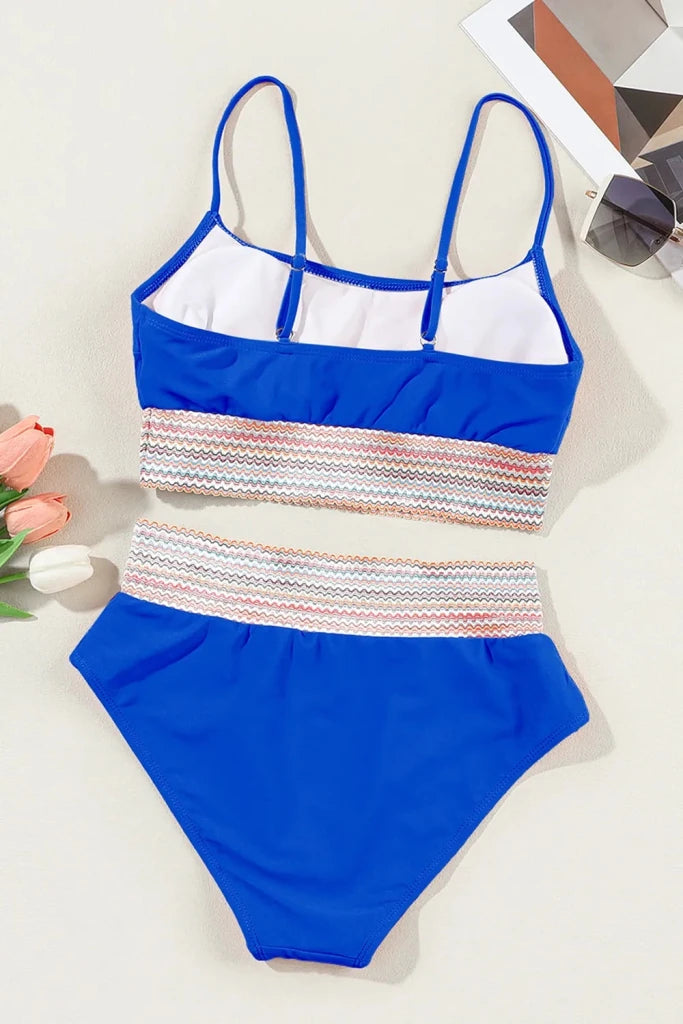 Scoop Neck Spaghetti Strap Bikini Set - Royal Blue by Trendsi from FREYA’S CLOSET