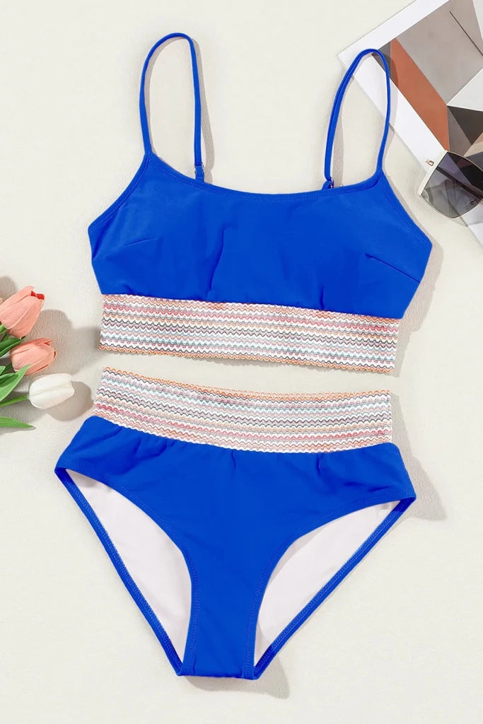 Scoop Neck Spaghetti Strap Bikini Set - Royal Blue by Trendsi from FREYA’S CLOSET