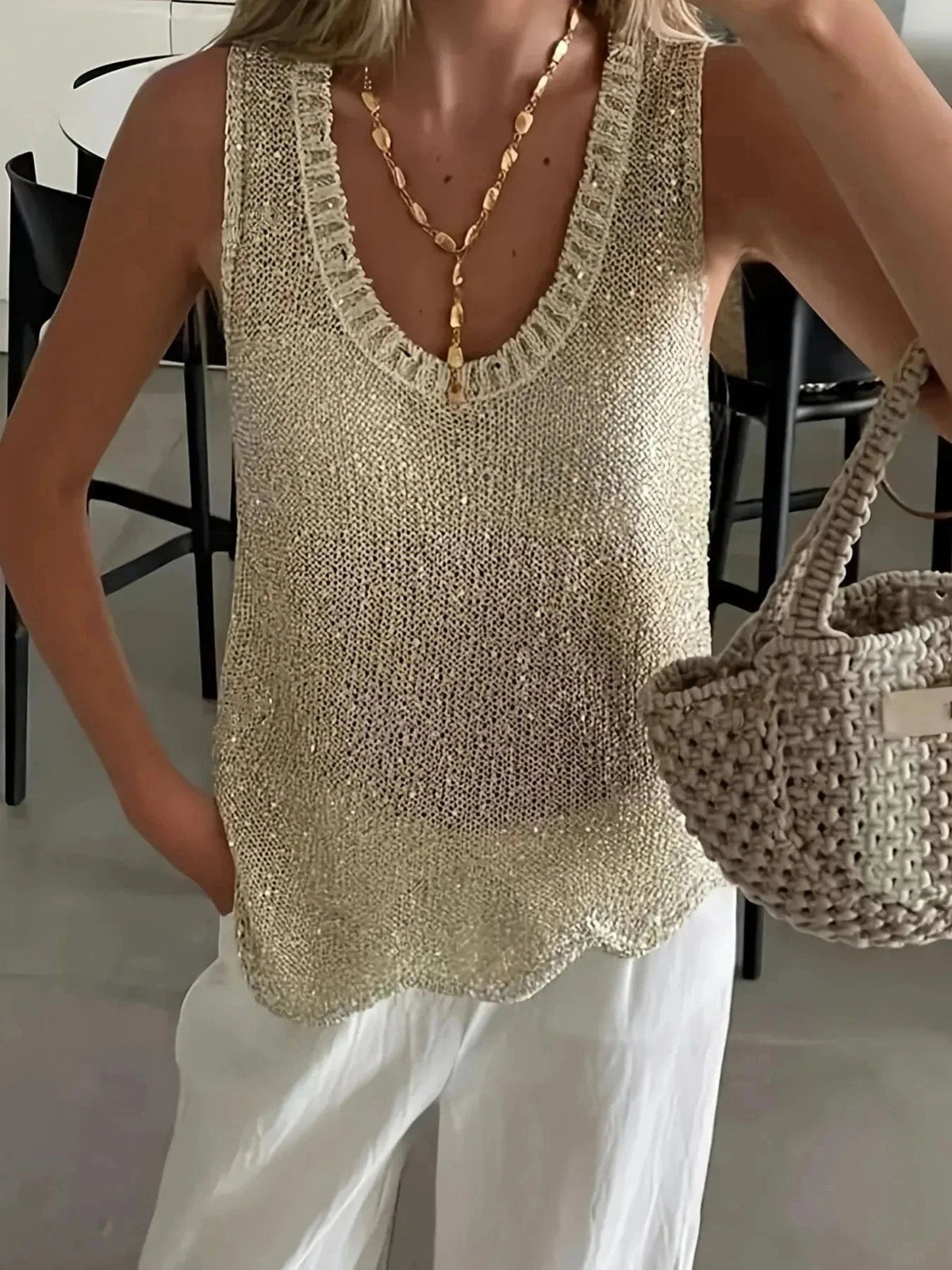 Trendsi Scoop Neck Sweater Vest