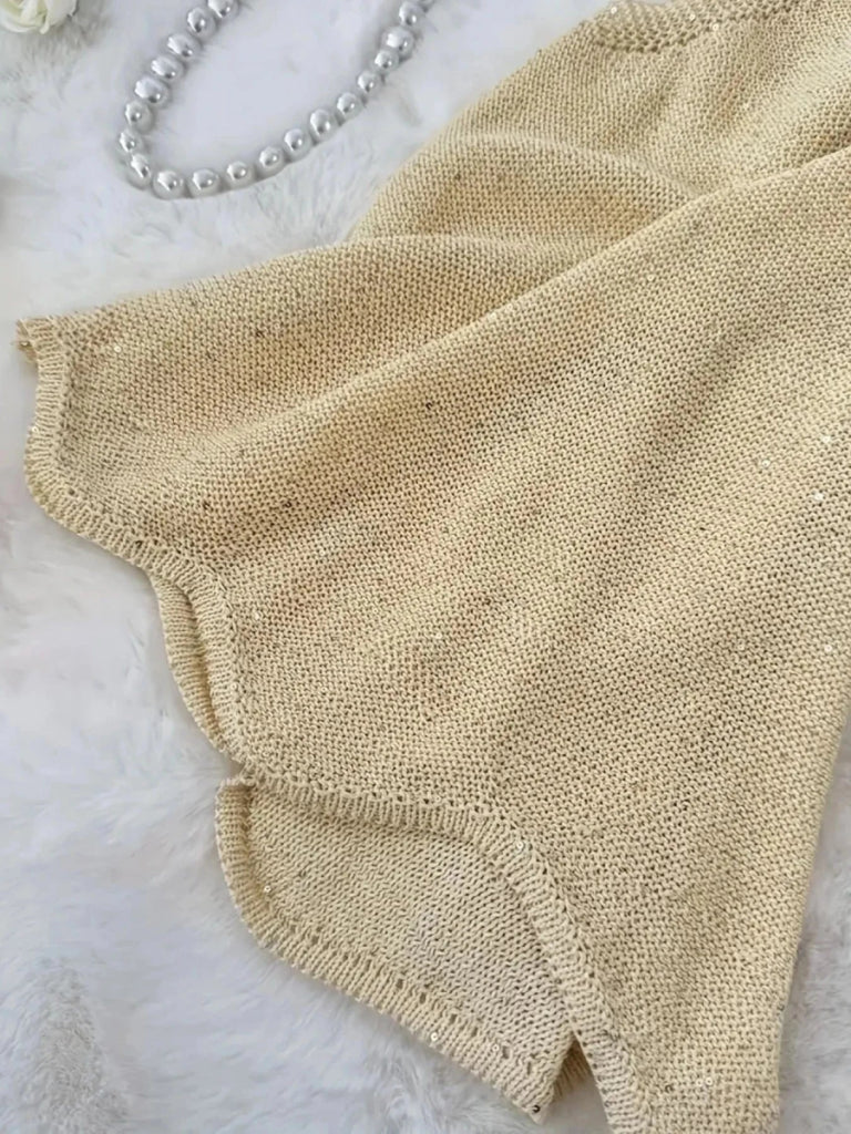 Scoop Neck Sweater Vest - Apricot by Trendsi from FREYA’S CLOSET