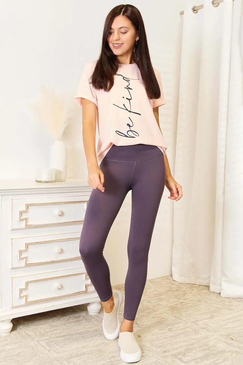 Trendsi Shirts and Blouses Simply Love BE KIND Graphic Round Neck T-Shirt