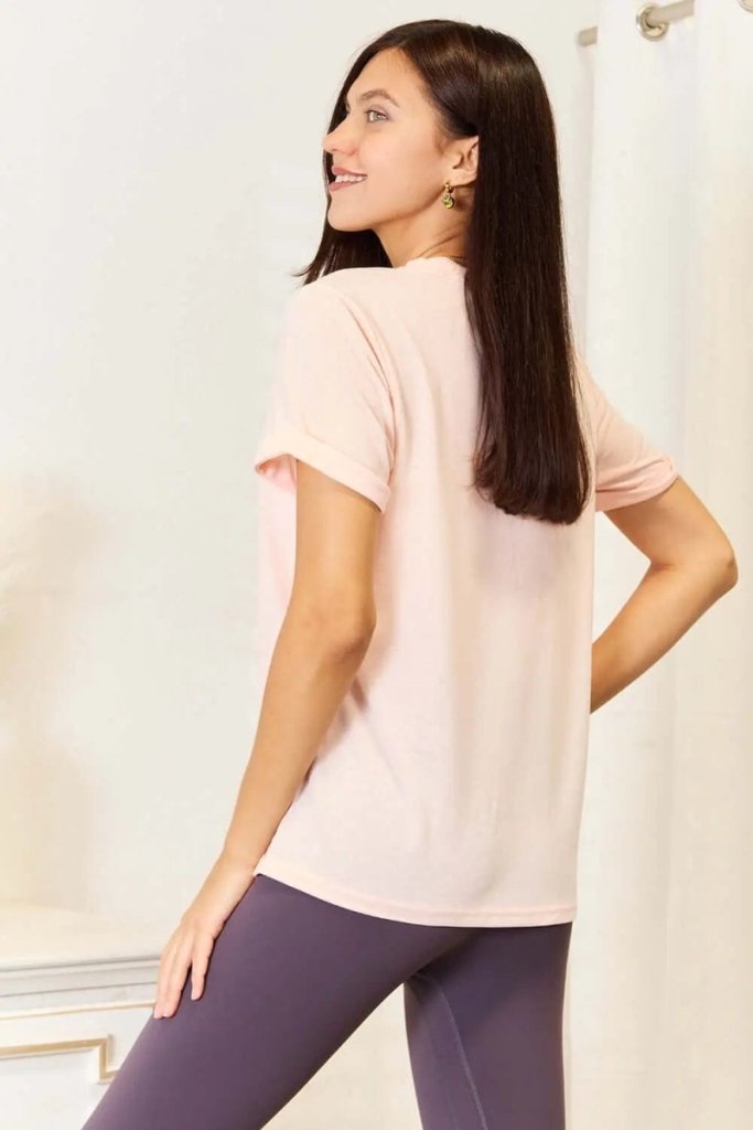Simply Love BE KIND Graphic Round Neck T-Shirt - Watermelon pink by Trendsi from FREYA’S CLOSET