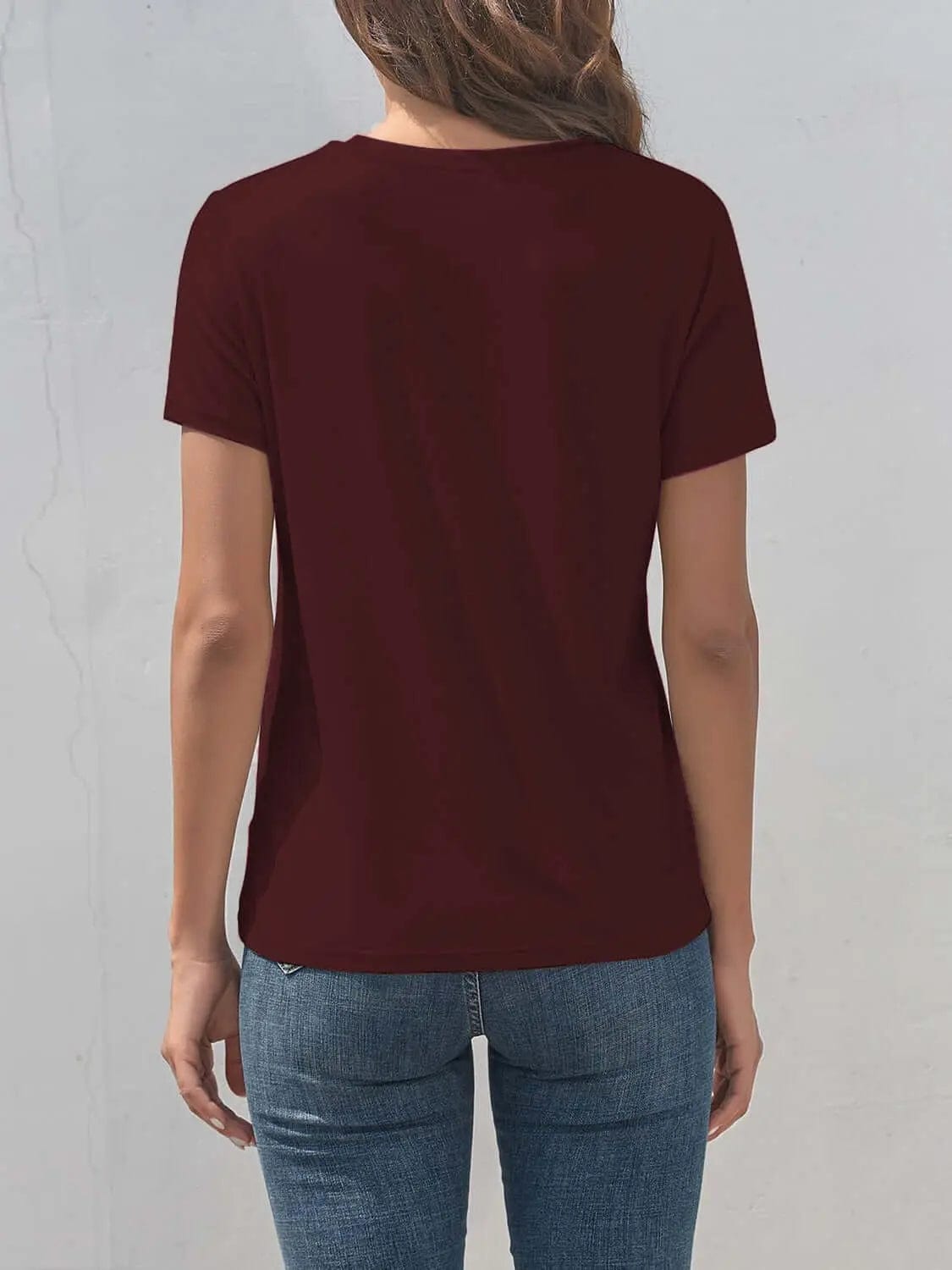 Trendsi Shirts and Blouses Smile Graphic Round Neck Short Sleeve T-Shirt