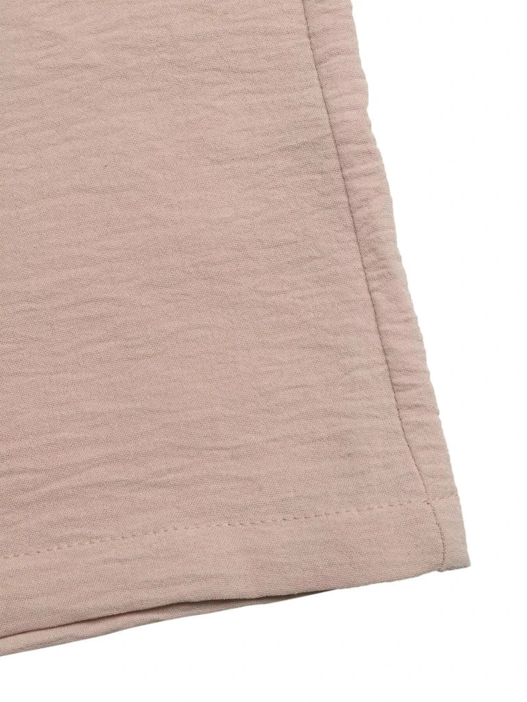 Smocked Tube Top Wide Leg Jumpsuit - Apricot by Trendsi from FREYA’S CLOSET