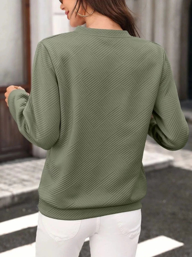 Textured quarter-zip sweatshirt, alternate product image