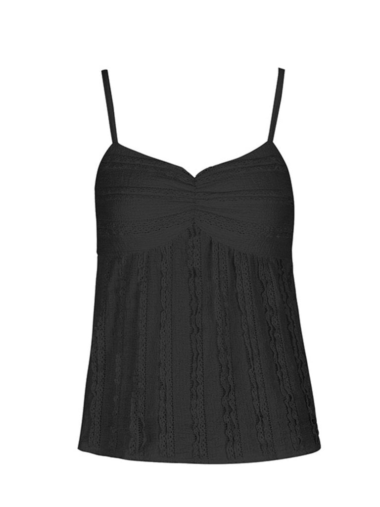 Textured Sweetheart Neck Cami - Black by Trendsi from FREYA’S CLOSET