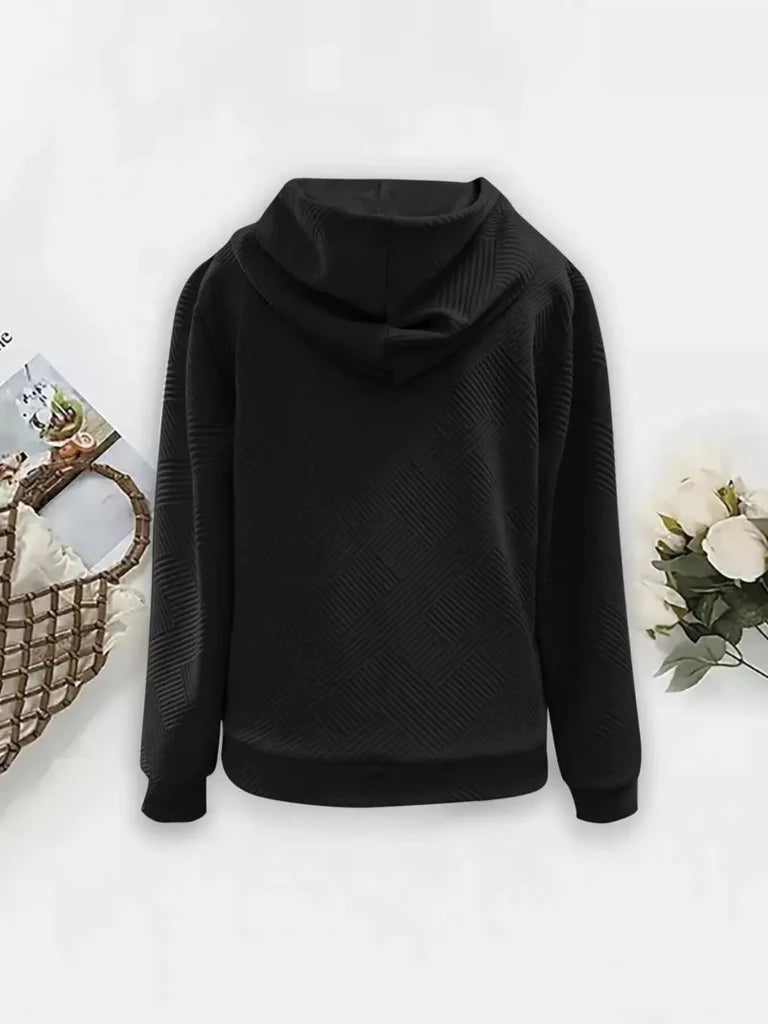 Textured zip-up hooded jacket, alternate product image