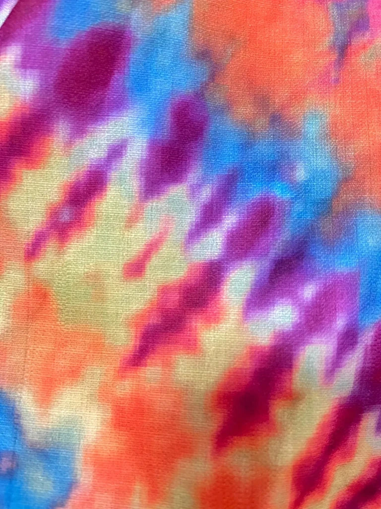 Tie - Dye Short Sleeve Button - Up Shirt - Strawberry by Trendsi from FREYA’S CLOSET