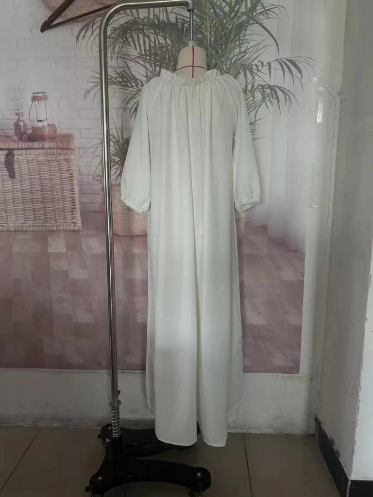 Tiered notched 3/4 sleeve maxi dress, alternate product image