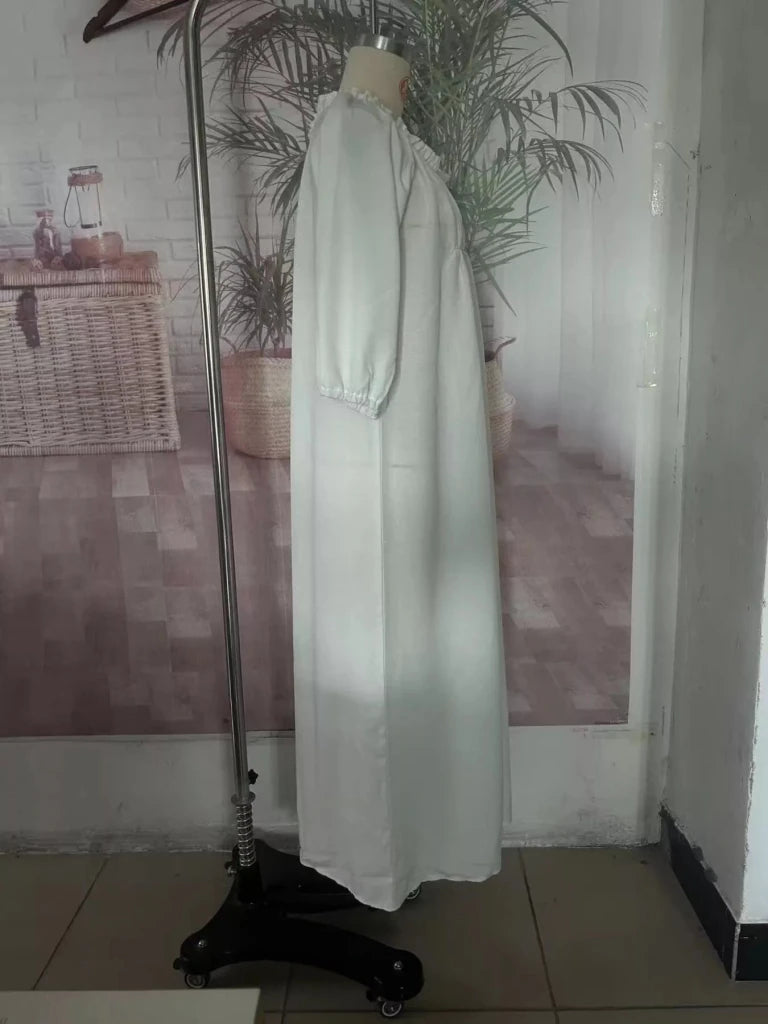 Tiered notched 3/4 sleeve maxi dress, alternate product image