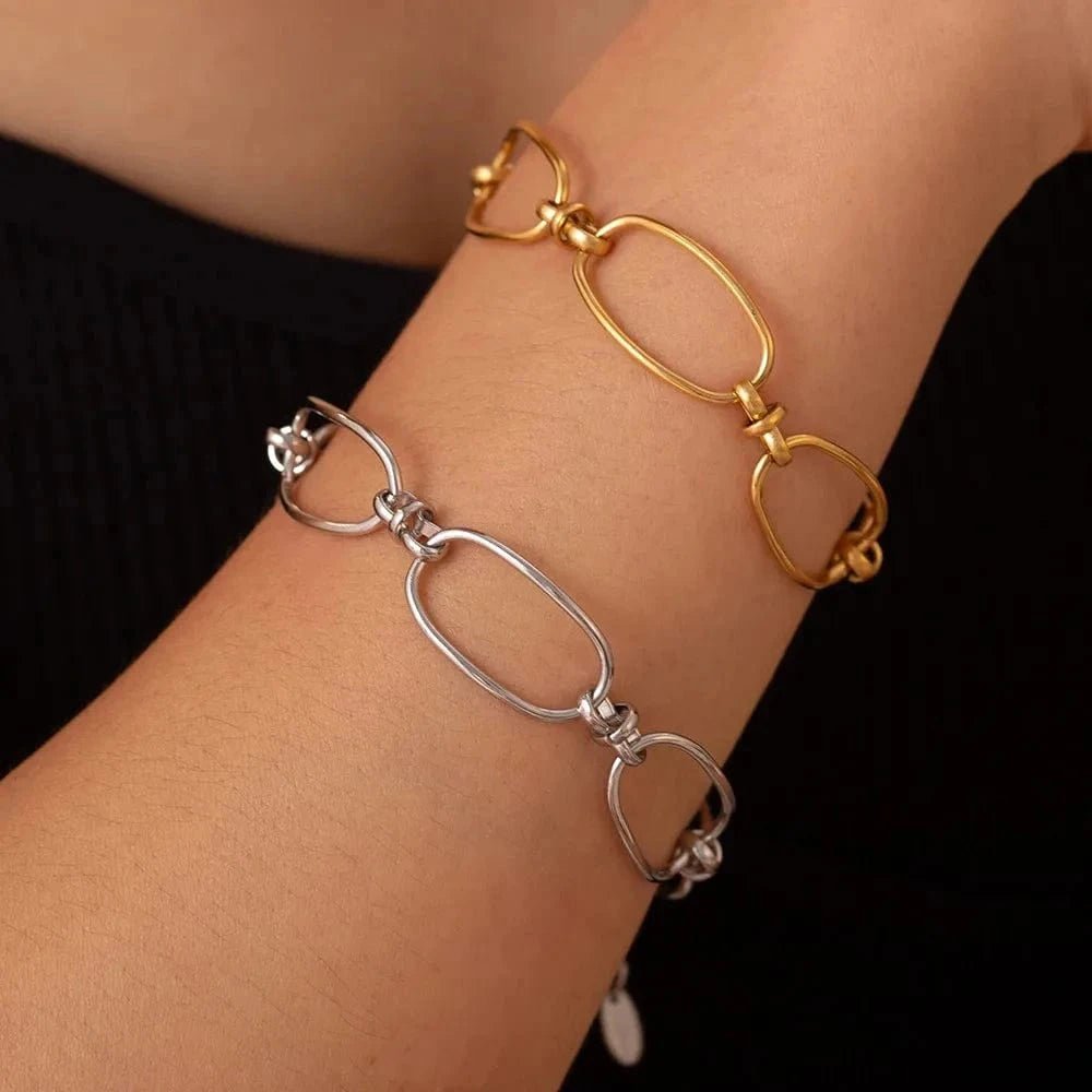 Titanium Steel Chain Bracelet - Gold by Trendsi from FREYA’S CLOSET