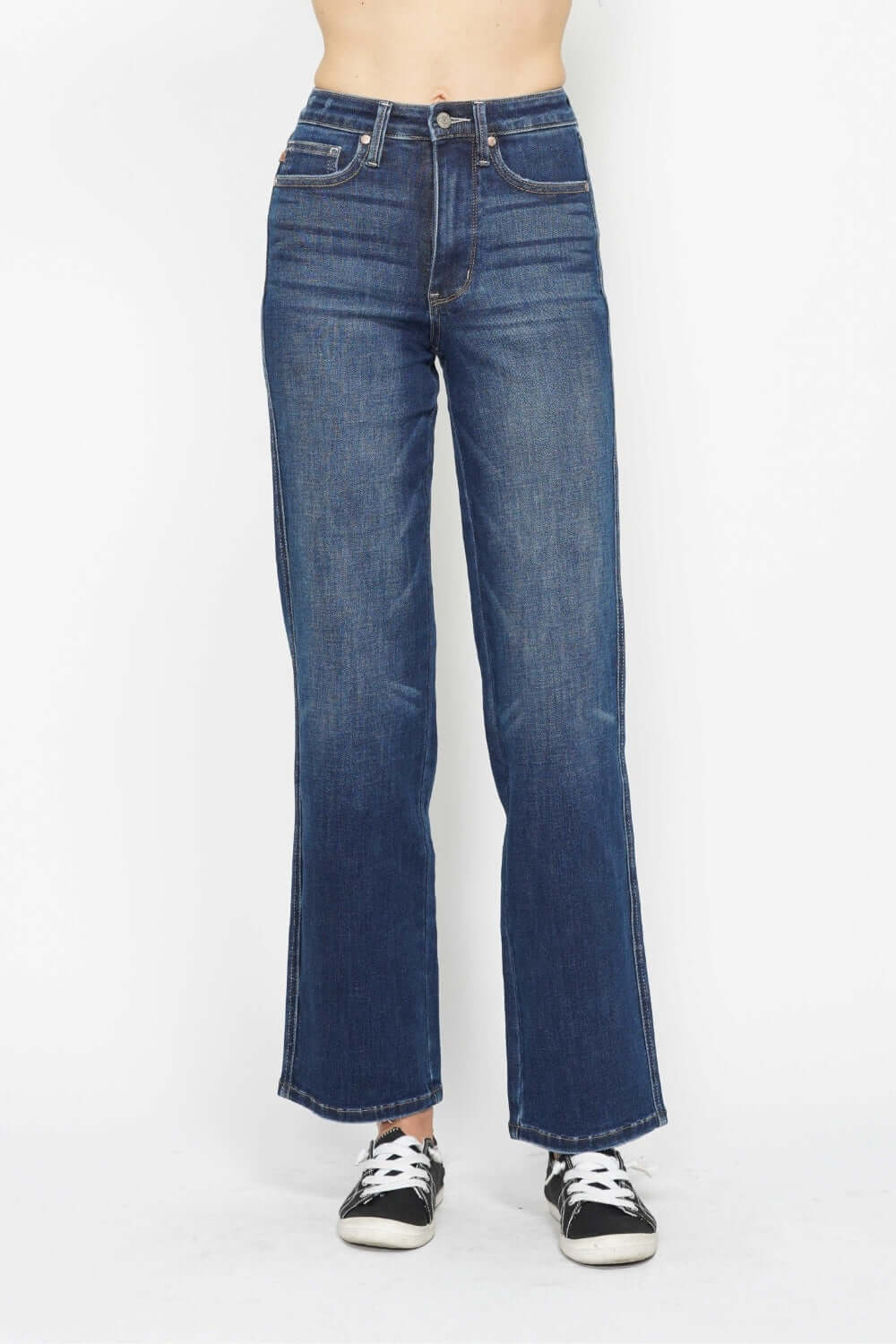 Trendsi Jeans Dark / 0/24 Judy Blue Full Size High Waist Tummy Control Jeans Judy Blue Full Size High Waist Tummy Control Jeans