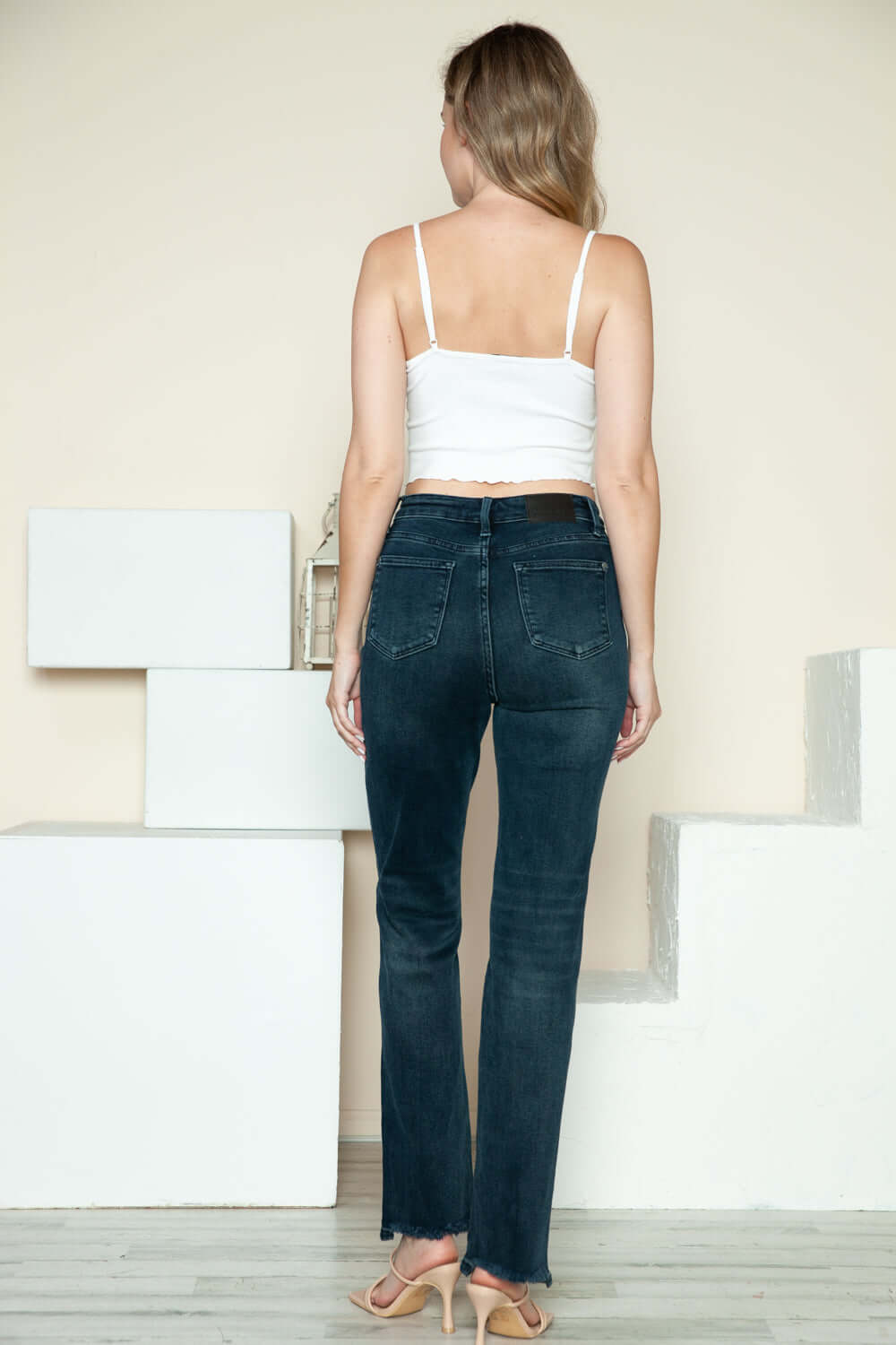 Trendsi Jeans Judy Blue Full Size Button Fly Hem Destroy Straight Jeans Judy Blue Full Size Button Fly Hem Destroy Straight Jeans