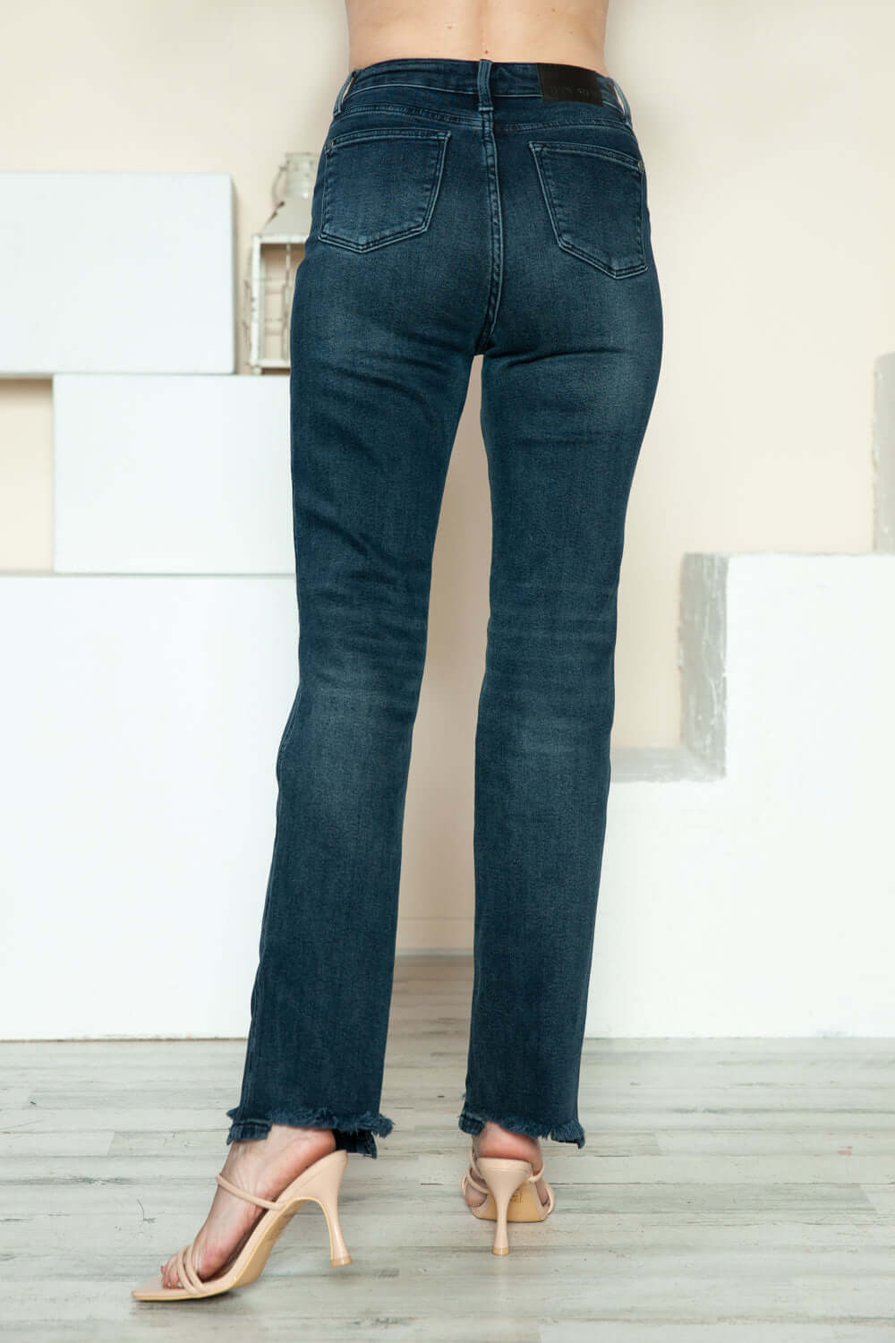 Trendsi Jeans Judy Blue Full Size Button Fly Hem Destroy Straight Jeans Judy Blue Full Size Button Fly Hem Destroy Straight Jeans