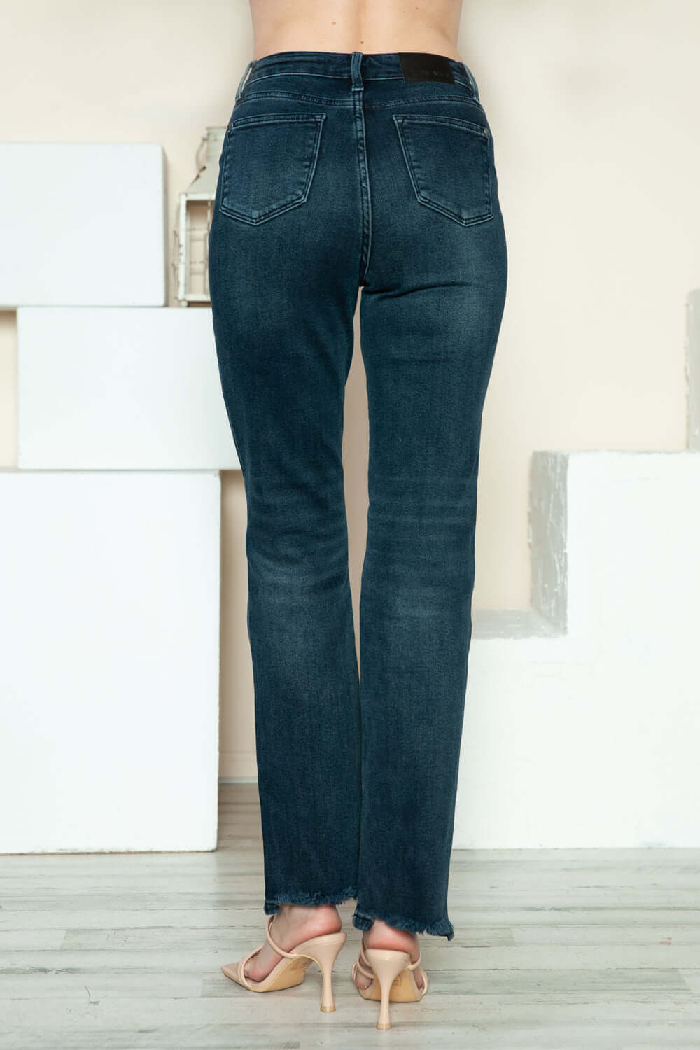 Trendsi Jeans Judy Blue Full Size Button Fly Hem Destroy Straight Jeans Judy Blue Full Size Button Fly Hem Destroy Straight Jeans