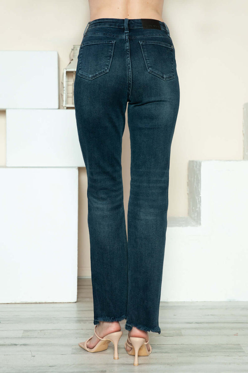 Trendsi Jeans Judy Blue Full Size Button Fly Hem Destroy Straight Jeans Judy Blue Full Size Button Fly Hem Destroy Straight Jeans