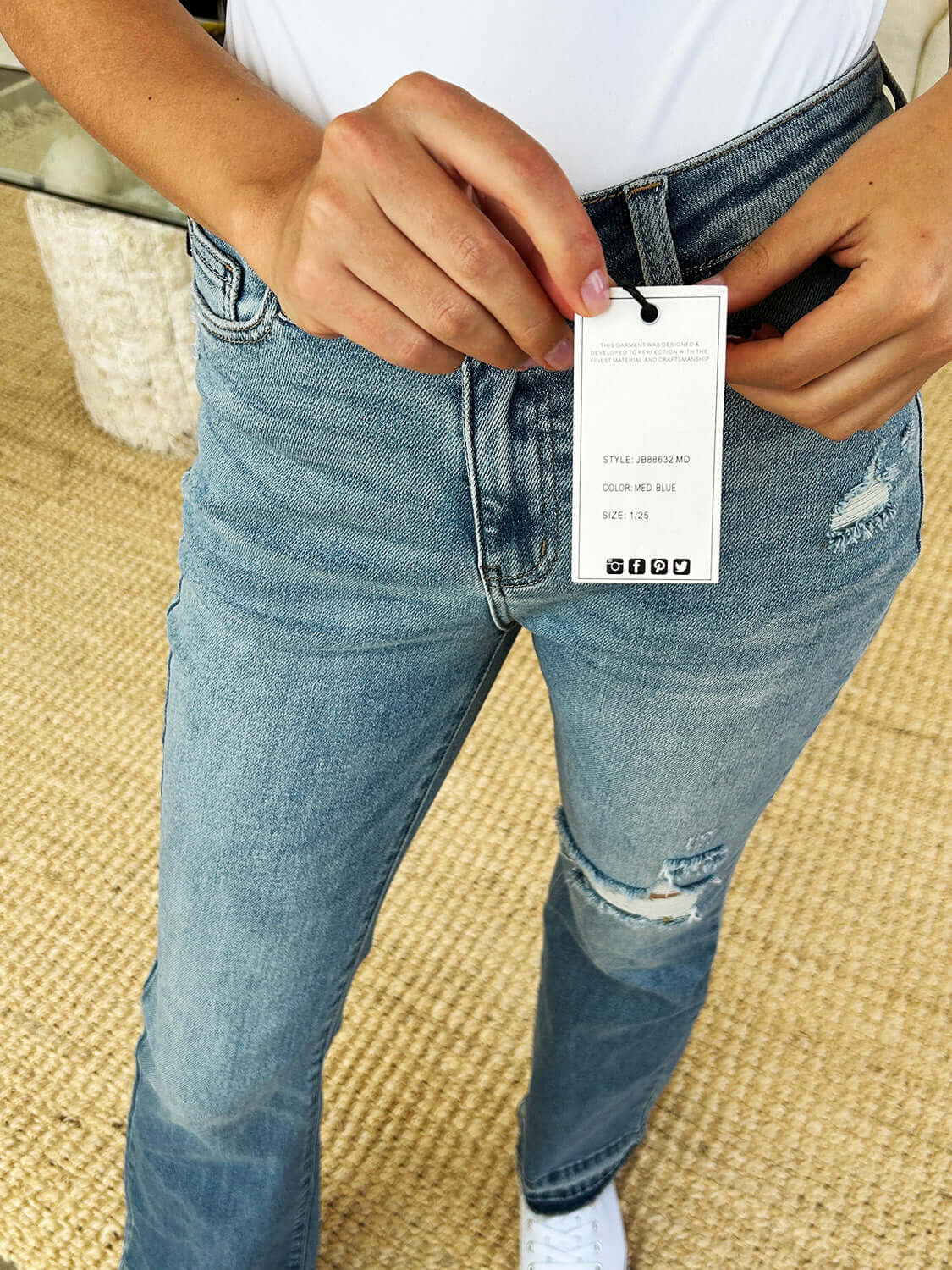 Trendsi Jeans Judy Blue Full Size Mid Rise Destroyed Hem Distressed Jeans Judy Blue Full Size Mid Rise Destroyed Hem Distressed Jeans