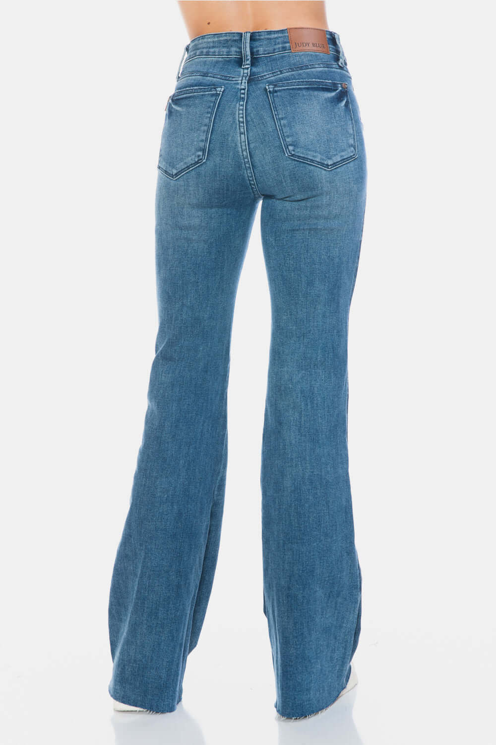 Trendsi Jeans Judy Blue Full Size Tummy Control Cut Hem Flare Jeans Judy Blue Tummy Control Flare Jeans