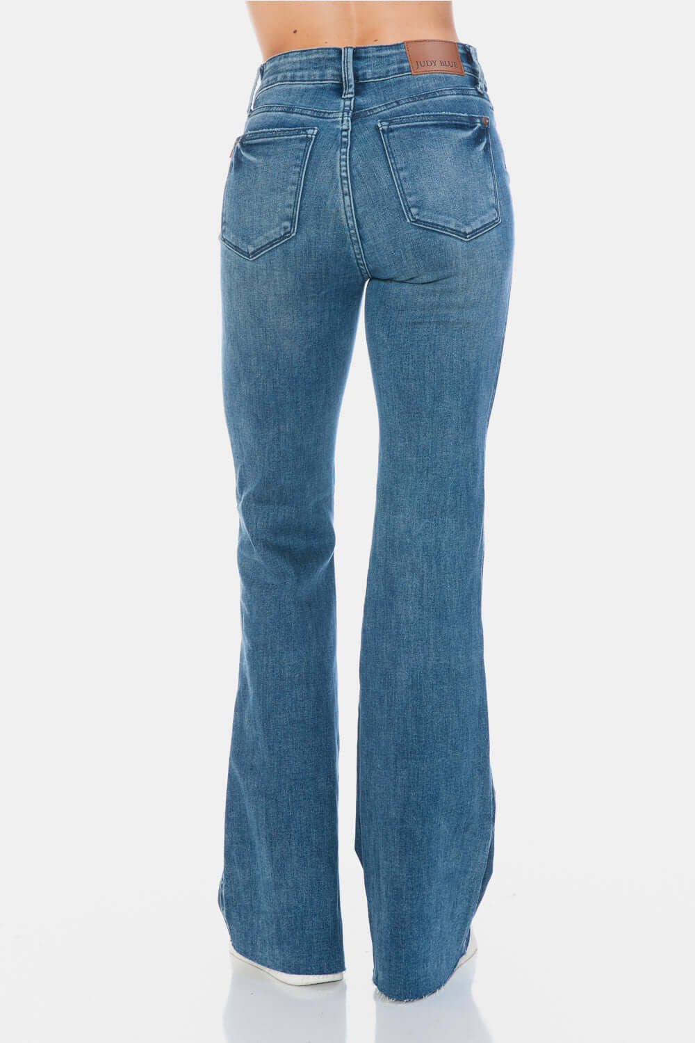 Trendsi Jeans Judy Blue Full Size Tummy Control Cut Hem Flare Jeans Judy Blue Tummy Control Flare Jeans