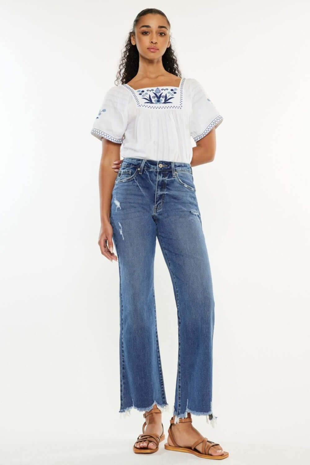 Trendsi Jeans Medium / 0 Kancan Full Size High Rise Slim Wide Leg Jeans Kancan Full Size High Rise Slim Wide Leg Jeans