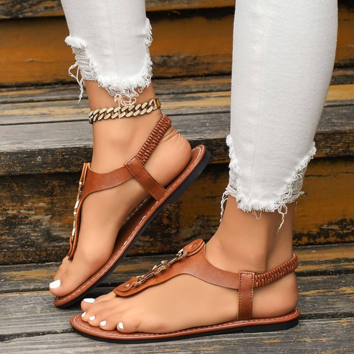 Trendsi Sandals Toe Post Flats Sandals Toe Post Flats Sandals - Comfortable Everyday Style