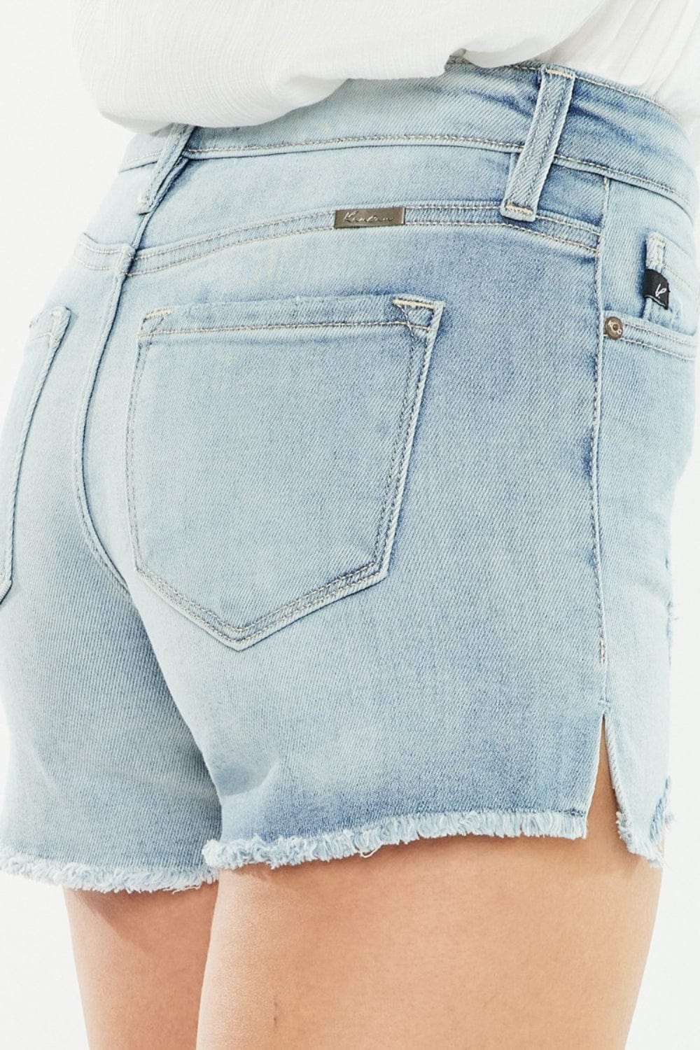 Trendsi Shorts Kancan High Rise Side Slit Denim Shorts Kancan High Rise Side Slit Denim Shorts