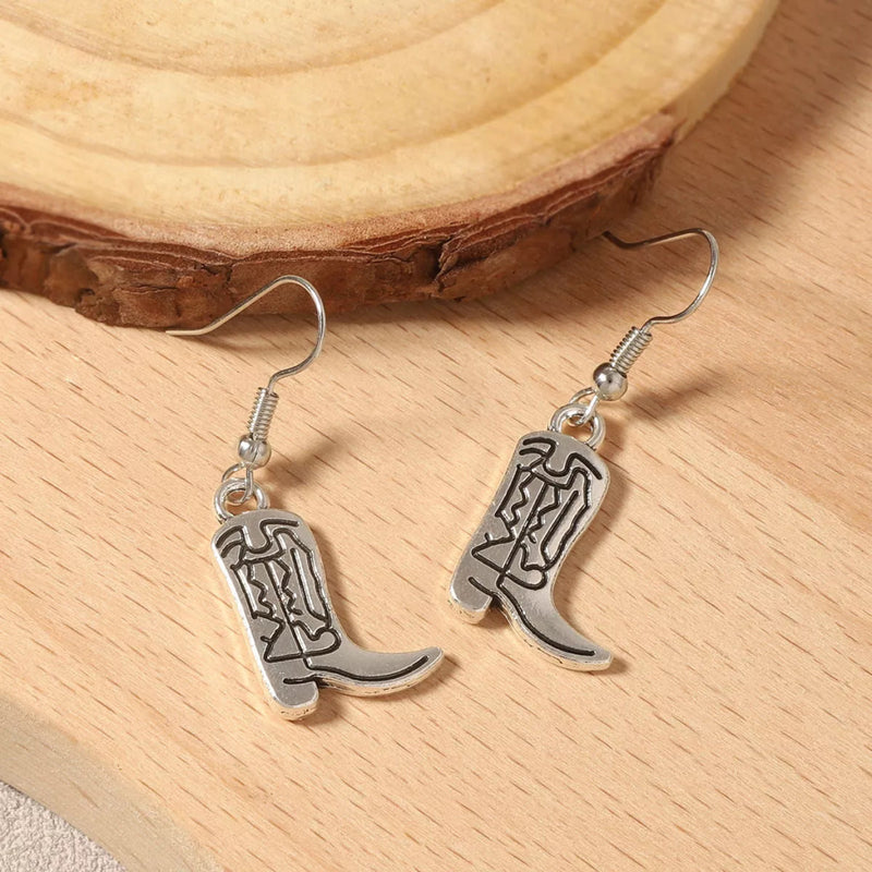 Western Cowboy Boot Dangle Earrings - Style A by Trendsi from FREYA’S CLOSET