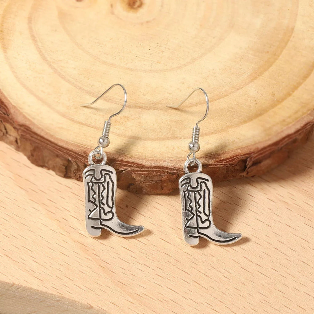 Western Cowboy Boot Dangle Earrings - Style A by Trendsi from FREYA’S CLOSET