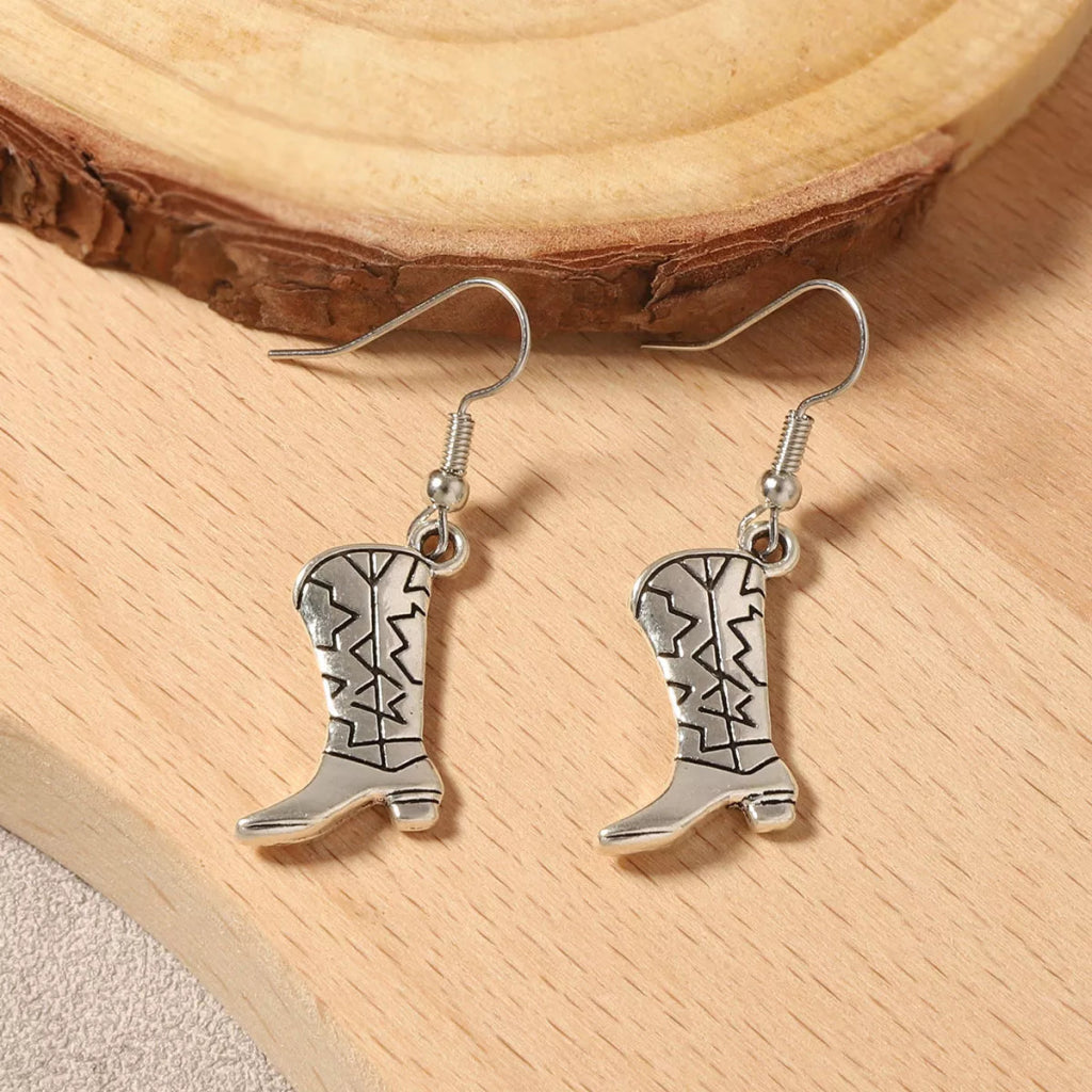 Western Cowboy Boot Dangle Earrings - Style B by Trendsi from FREYA’S CLOSET