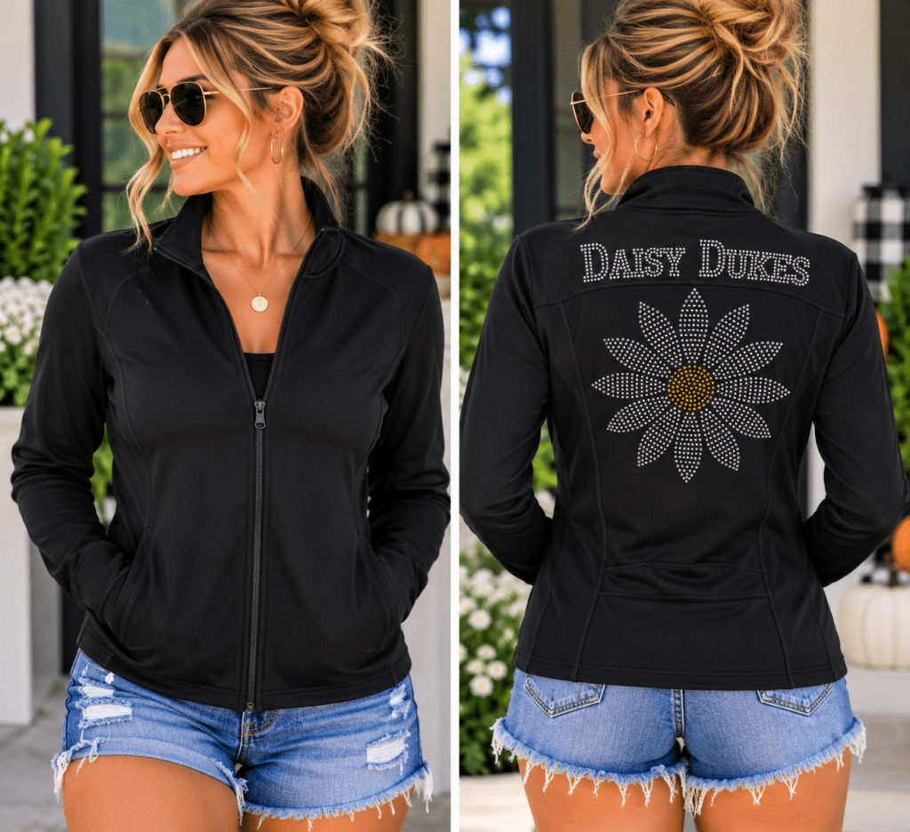 Women's Full-Zip Jacket w/Rhinestone - S by The Park Wholesale from FREYA’S CLOSET
