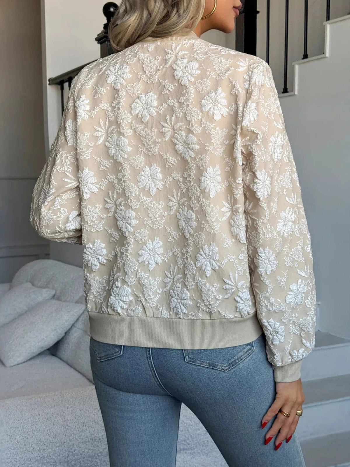 Trendsi Zip Up Long Sleeve Jacket